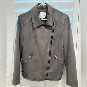 Gibson Latimer Gray Faux Suede Moto Jacket